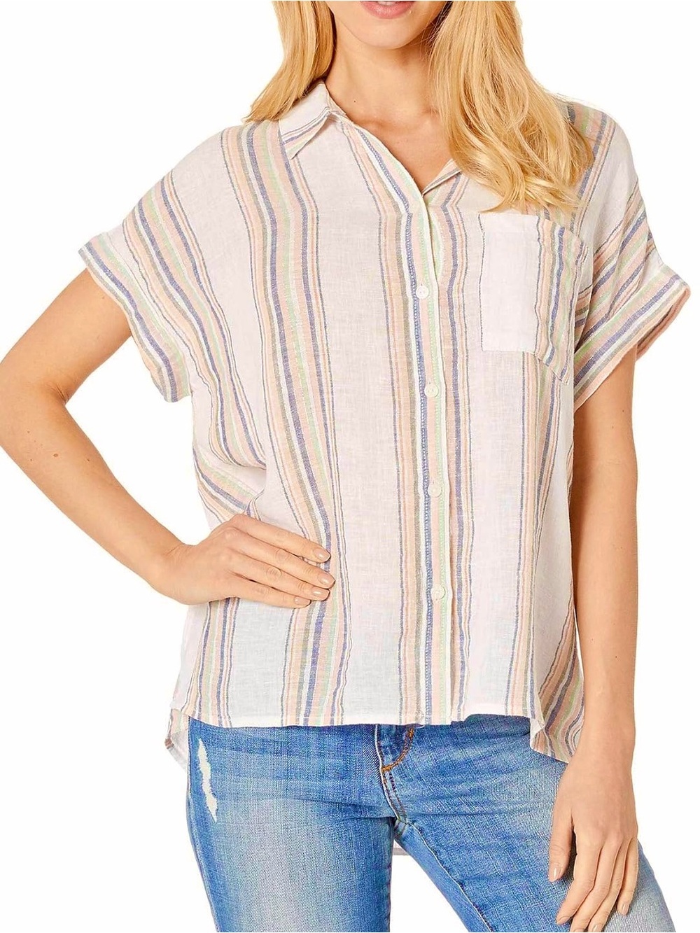 Sanctuary Mod Boyfriend Linen-blend Shirt